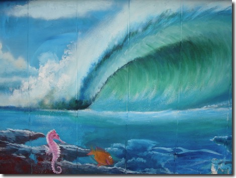 Ocean Wave Fantasy Painting Art by Artist Kevin Anderson, Encinitas, San Diego, Ca. Photo Kyle Thomas