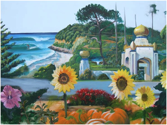 Swamis Art Mural Painting Detail by Kevin Anderson